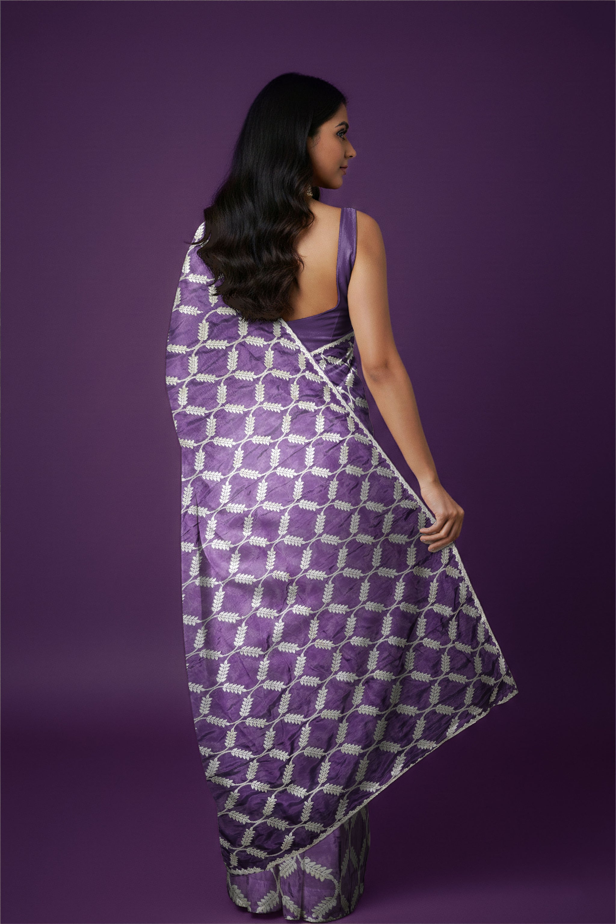 Rangeela House Gota Patti Designer Saree – Royal Purple Elegance