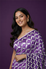 Rangeela House Gota Patti Designer Saree – Royal Purple Elegance