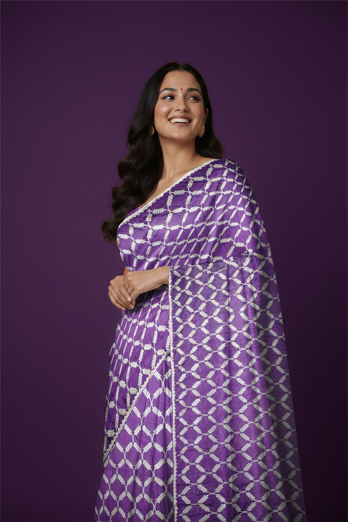 Rangeela House Gota Patti Designer Saree – Royal Purple Elegance