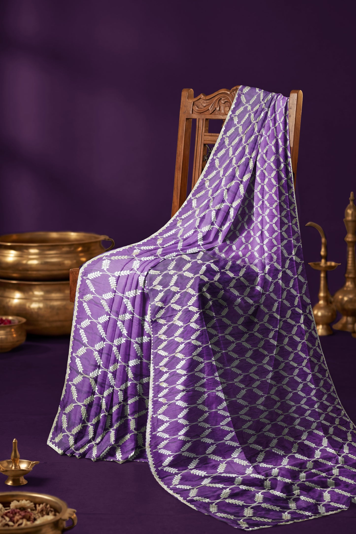 Rangeela House Gota Patti Designer Saree – Royal Purple Elegance