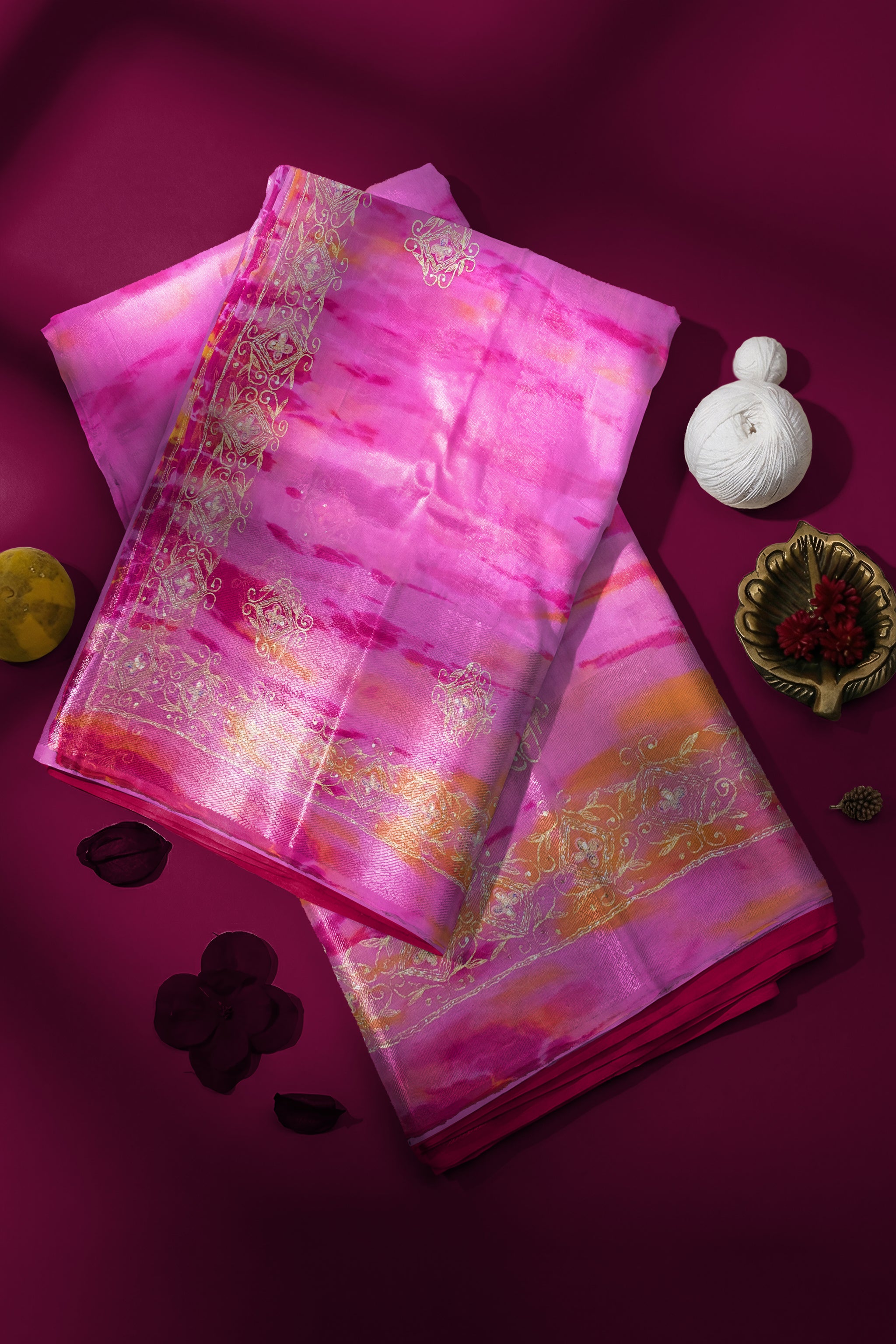 Rangeela Pink Chiffon Lightweight Saree with Elegant Printed Design