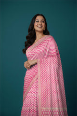Rangeela Rani Pink Khaddi Saree with Elegant Traditional Appeal