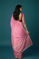 Rangeela Rani Pink Khaddi Saree with Elegant Traditional Appeal